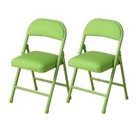 Portable Folding Chairs Durable Metal Folding Stools for Adults Garden & Kitchen Foldable Seats Lightweight & Compact Design Black & White 44cm/17in 1pc