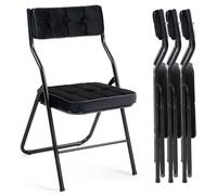 Portable Folding Chairs Set of 4 Cushioned Dining Chairs Pre assembled Extra Seating for Guests Ideal for Kitchen Office Weddings Parties