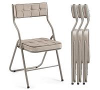 Portable Folding Chairs Set of 4 Cushioned Dining Stools Pre assembled Extra Seating for Guests Ideal for Kitchen Office Weddings Parties