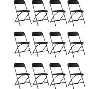 Portable Folding Chairs, Stackable Steel Structure, Ideal for Office, Home, Outdoor, Indoor Events, Heavy-Duty Capacity, Space-Saving Design