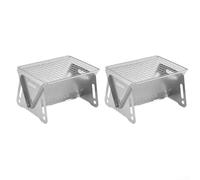 Portable Folding Charcoal BBQ Grill, Stainless Steel Camping Grill Mini Barbecue Grill With Storage Bags For Outdoor Picnic