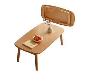 Portable Folding Coffee Table - 80CM MinimalistLow Table for Smals Japanese Sle Ideal for Bedroom Living Room & Balcony - No Assembly Needed