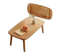 Portable Folding Coffee Table - Minimalist Low Table for Small Spaces, Ideal for Bedroom, Living Room, or Balcony, Japanese Style, No Assembly Required