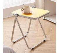 Portable Folding Coffee Table - Modern Acrylic End Table for Living Room Kitchen & Bedroom - Simple Design Versatile Sofa Bedside Table (Color: A)