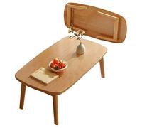 Portable Folding Coffee Table, Multifunctional Low Floor Table for Living Room Balcony Bedroom, Ideal for Eating & Relaxing