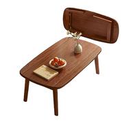 Portable Folding Coffee Table - Rectangle Minimalist Low Table for Small Spaces JapaneseStyle Ideal for Bedroom Living Room Balcony - No Assembly Required
