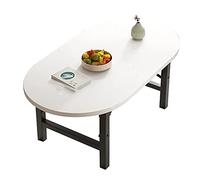 Portable Folding Coffee Table - Style Oval Design for Living Room, Dining, Outdoor & Bedroom, 100cm Picnic Table