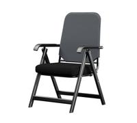 Portable Folding Conference Chair - Ergonomic High Back Mesh Cushion - Sturdy Design for Office Training & Leisure - Grey Armchair for Desk Use