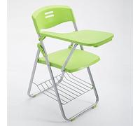 Portable Folding Conference Chair with Tablet Arm, Stackable Mesh Backrest & Padded Fabric Seat for Office, School, Classroom, Reception & Training