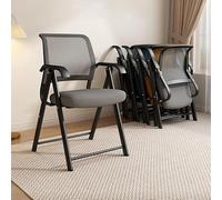 Portable Folding Conference Chairs Lightweight Black Visitor Stools with Backrest Durable Padded Seating for Events Home Office & Outdoor Use 45cm