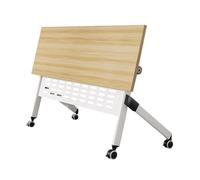 Portable Folding Conference Table 47.2" x 17.7" - Modular Training Desk with Wheels, Rectangle Meeting & Seminar Table, Collapsible Office Executive Desk for Business Events