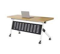 Portable Folding Conference Table 47.2"x17.7" - Modular Training Desk with Wheels, Rectangle Meeting & Seminar Table, Collapsible Office Executive Desk for Business Events & Workshops