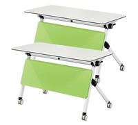 Portable Folding Conference Table with Lockable Wheels Modu Office Fur for Meetings Events Classrooms Recept Space Saving Easy li Design