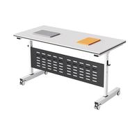 Portable Folding Conference Table with Wheels Rectangular Meeting & Training Table for Office Events Easy to Store Mobile Design for Versatile Use