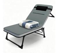 Portable Folding Cot with Mattress, Double Layer Oxford Fabric, Sturdy Steel Frame, Non-slip Floor Mats, Ideal for Outdoor Travel and Napping