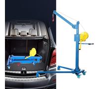 Portable Folding Crane with Self-Locking Winch and Wheels for Heavy Object Moving