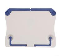 Portable Folding Desktop Stand with Adjustable Angle for Sheet Music and Cook Books, Stable ABS Holder for Tablets and Papers on Flat Surfaces (White)