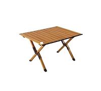 Portable Folding Dining Table Aluminum nic Table for Camping Outdoor ivities and Tailgating Lightweight & C (Color: Khaki M)