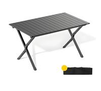 Portable Folding Dining Table - Extendable Space-Saving Alloy Table for Camping Outdoor Gatherings & Small Spaces - Lightweight & Easy to Carry