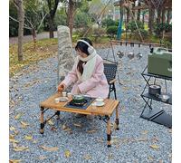 Portable Folding Dining Table - Outdoor Extendable Aluminum Alloy Frame Space-Saving Design for Camping Picnics Travel - Versatile Transformer Dining Table