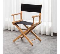 Portable Folding Directors Chair with Adjustable Height & Canvas Backrest, Sturdy 24in Wooden Stool for Artists, Barbers, Outdoor Use, Lightweight & Durable