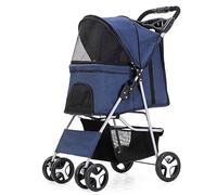 Portable Folding Dog and Cat Stroller for Small and Mum Pets One Hd STO Basket 360 Degree Swivel Front Wheel