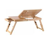 Portable folding drawing table, ergonomic small drawing table, adjustable folding bed table with drawers, portable lap table, suitable for study, dormitory and bedroom.