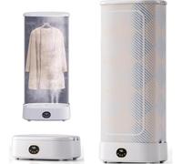 Portable Folding Dryer Steam Cabinet with Remote Control, 10-Piece Capacity for Quick-Drying Clothes and Fabric