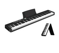Portable Folding Electric Piano 88 Keys Adult Beginners Professional Keyboard Instruments Electronic Organ(Black)