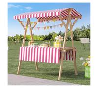 Portable Folding Food Cart Stand - Lightweight Durable Market Display for Outdoor Events, Street Vending & Festivals