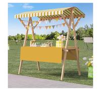 Portable Folding Food Cart Stand - Lightweight Durable Market Display for Outdoor Events, Street Vending & Festivals