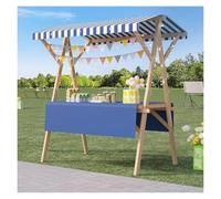 Portable Folding Food Cart Stand - Lightweight Durable Market Display for Outdoor Events, Street Vending & Festivals