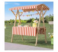 Portable Folding Food Cart Stand - Lightweight Durable Market Display for Outdoor Events, Street Vending & Festivals