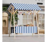 Portable Folding Food Cart with Wheels, Wooden Hot Dog/Coffee/Flower/Candy Stand for Outdoor Concessions, Commercial Use (E1 150 * 60 * 200 + Wheel)