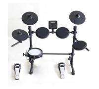 Portable Folding Four Drums And Three Cymbals Electronic Drum Kit Digital Drum Musical Instrument Electronic Drums for Beginners (Color : A)
