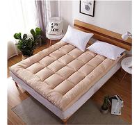 Portable Folding Futon Mattress, Thick Floor Bed, Soft Breathable Student Dormitory Mattress, Blue 180 x 200 cm (Beige 90 x 200 cm) - Ideal for Small Spaces