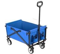 Portable Folding Garden Cart, Heavy-Duty Outdoor Shopping Trolley for Camping, Garden, and Beach Trips - Versatile Utility Wagon with Large Capacity