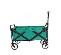 Portable Folding Garden Cart Trolley Wagon - 4-Wheeled Outdoor Utility Cart for Camping, Beach, Park, Shopping - Heavy-Duty, Lightweight, Easy to Maneuver