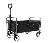 Portable Folding Garden Cart with 4 Wheels, Heavy-Duty Utility Wagon for Shopping, Camping, Beach, and Outdoor Use