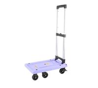 Portable Folding Hand Truck, Lightweight Cargo Trolley, Compact Luggage Cart, Home Use Utility Cart, 20249 Songyl Chariot de Manutention (Purple, Medium)