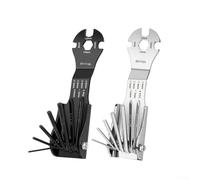 Portable Folding Hexagon Wrench with Multiple Specifications for Various Repair Tasks, High Carbon Steel Construction with High Temperature Quenching for Durability (A)