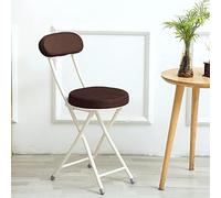 Portable Folding High Chair with Backrest - Lightweight Breakfast Bar Stool for Kitchen Restaurant and Outdoor Use - Adjustable Height Stool for Easy Storage