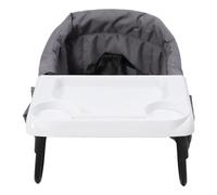 Portable Folding Hook On High Chair Sturdy Fast Table Feeding for Toddlers with Dining Tray for Travel Oxford Cloth (Grey)