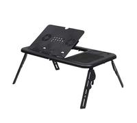 Portable Folding Laptop Bed Table Multi-Functional Standing Desk Compact Picnic Camping Table USB Cooling Ideal for Home Office & Students Space-Saving Workstation