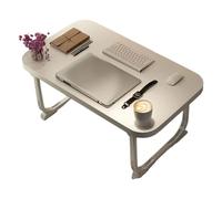 Portable Folding Laptop Desk Adjustable Bed Table for Couch/Sofa Work & Read at Home or Office Space-Saving Design with Storage Shelf Ideal for Car Use.