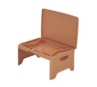 Portable Folding Laptop Desk, Multi-Functional Bed Table for Students, Adjustable Lazy Table, Compact Lap Desk, Space-Saving Workstation (Orange)