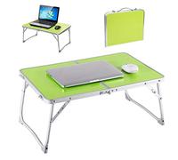 Portable Folding Laptop Table - 60x40x26cm, Versatile Computer Desk for Indoor/Outdoor Use, Perfect for Eating, Reading, Watching Movies in Bed or Sofa, Green