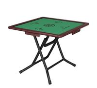 Portable Folding Mahjong Table 33.5" with 4 Drawers & Green Felt - Square Card Table for Mahjong, Poker, Domino Games - Ideal for Home & Outdoor Use