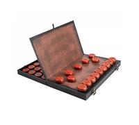 Portable Folding Mahogany Chinese Chess Game Set Xiangqi Board for 2 Players Teens 5.8cm 2.3in ()