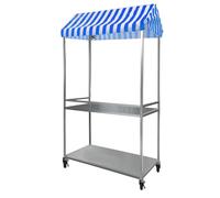 Portable Folding Market Stall with Canopy - Easy Setup for Outdoor Vendors at Farmers Markets, Festivals, and Pop-up Events